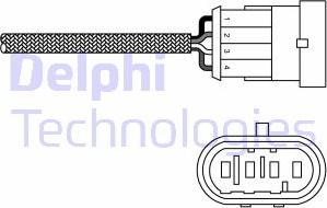 Delphi ES20231-12B1 - Лямбда-зонд, датчик кислорода autosila-amz.com