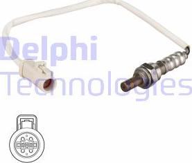 Delphi ES21082-12B1 - Лямбда-зонд, датчик кислорода autosila-amz.com