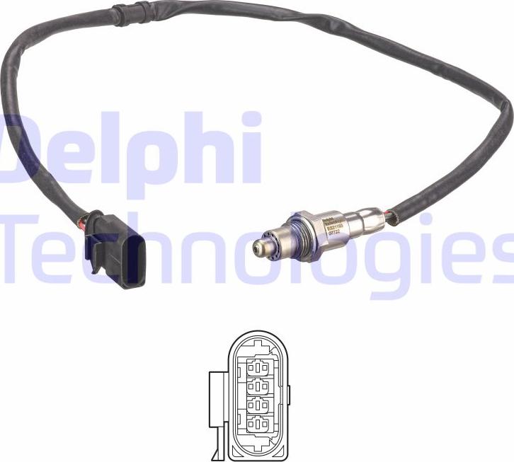 Delphi ES21193-12B1 - Лямбда-зонд, датчик кислорода autosila-amz.com