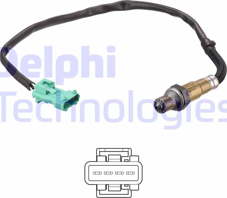 Delphi ES21147-12B1 - Лямбда-зонд, датчик кислорода autosila-amz.com