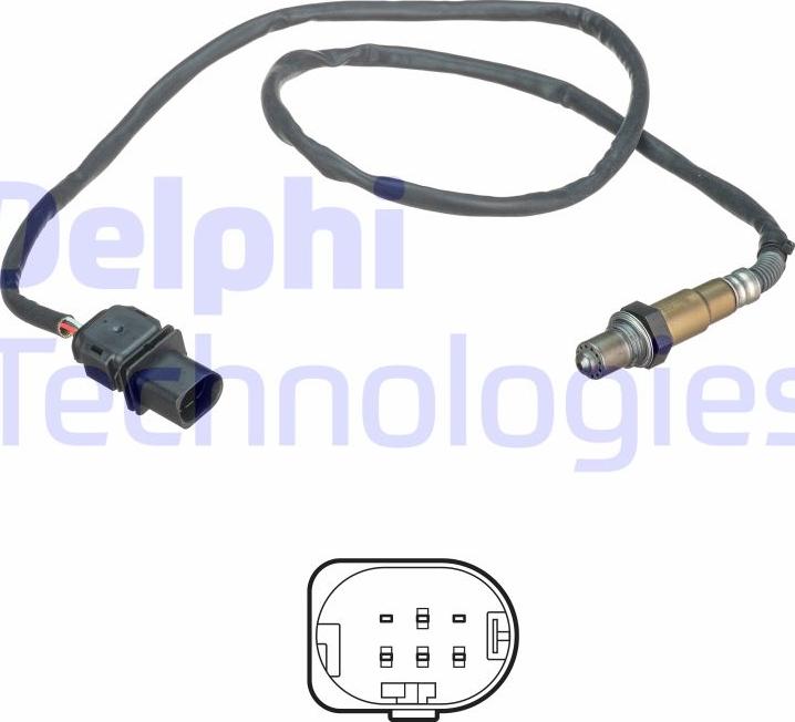 Delphi ES21110-12B1 - Лямбда-зонд, датчик кислорода autosila-amz.com