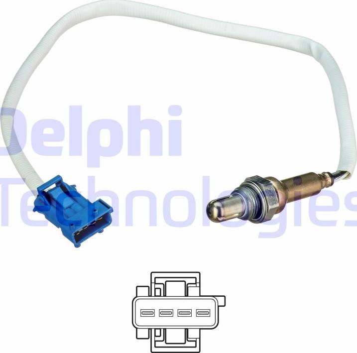 Delphi ES21244-12B1 - Лямбда-зонд, датчик кислорода autosila-amz.com