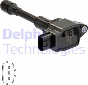 Delphi GN10648-12B1 - Катушка зажигания autosila-amz.com