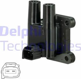 Delphi GN11009-12B1 - Катушка зажигания autosila-amz.com