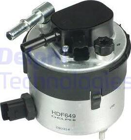 Delphi HDF649 - Топливный фильтр autosila-amz.com