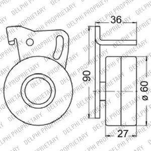 Delphi KDB233 - Комплект зубчатого ремня ГРМ autosila-amz.com