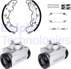 Delphi KP1137 - Комплект тормозных колодок, барабанные autosila-amz.com