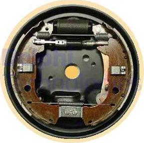 Delphi LG16044 - Комплект тормозных колодок, барабанные autosila-amz.com
