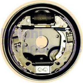 Delphi LG16046 - Комплект тормозных колодок, барабанные autosila-amz.com