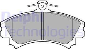 Delphi LP993 - Тормозные колодки, дисковые, комплект autosila-amz.com