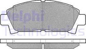 Delphi LP940 - Тормозные колодки, дисковые, комплект autosila-amz.com