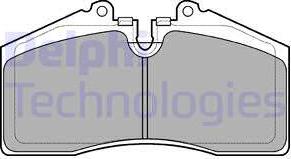 Delphi LP957 - Тормозные колодки, дисковые, комплект autosila-amz.com