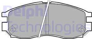 Delphi LP961 - Тормозные колодки, дисковые, комплект autosila-amz.com