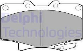 Delphi LP962 - Тормозные колодки, дисковые, комплект autosila-amz.com