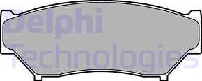 Delphi LP967 - Тормозные колодки, дисковые, комплект autosila-amz.com