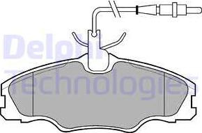 Delphi LP985 - Тормозные колодки, дисковые, комплект autosila-amz.com