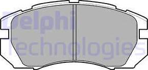 Delphi LP930 - Тормозные колодки, дисковые, комплект autosila-amz.com