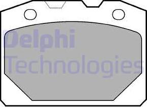 Delphi LP92 - Тормозные колодки, дисковые, комплект autosila-amz.com