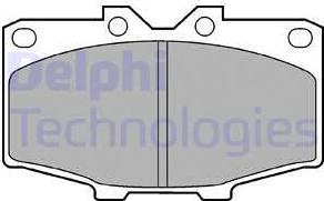 Delphi LP448 - Тормозные колодки, дисковые, комплект autosila-amz.com