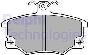 Delphi LP459 - Тормозные колодки, дисковые, комплект autosila-amz.com