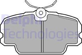 Delphi LP455 - Тормозные колодки, дисковые, комплект autosila-amz.com