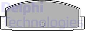 Delphi LP450 - Тормозные колодки, дисковые, комплект autosila-amz.com