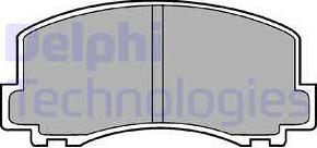 Delphi LP452 - Тормозные колодки, дисковые, комплект autosila-amz.com