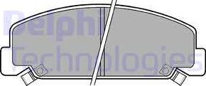 Delphi LP403 - Тормозные колодки, дисковые, комплект autosila-amz.com