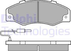 Delphi LP489 - Тормозные колодки, дисковые, комплект autosila-amz.com