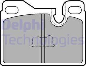 Delphi LP486 - Тормозные колодки, дисковые, комплект autosila-amz.com