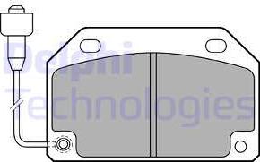 Delphi LP487 - Тормозные колодки, дисковые, комплект autosila-amz.com