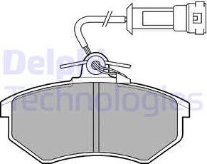 Delphi LP431 - Тормозные колодки, дисковые, комплект autosila-amz.com