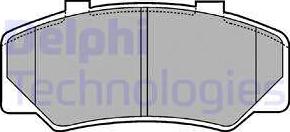 Delphi LP438 - Тормозные колодки, дисковые, комплект autosila-amz.com