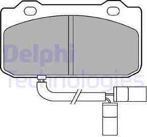 Delphi LP432 - Тормозные колодки, дисковые, комплект autosila-amz.com