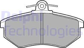 Delphi LP424 - Тормозные колодки, дисковые, комплект autosila-amz.com