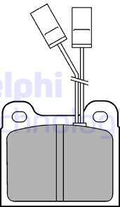 Delphi LP477 - Тормозные колодки, дисковые, комплект autosila-amz.com