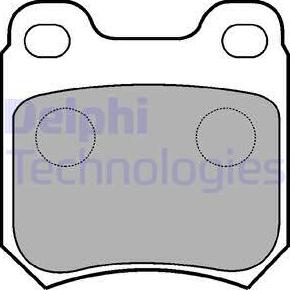 Delphi LP590 - Тормозные колодки, дисковые, комплект autosila-amz.com