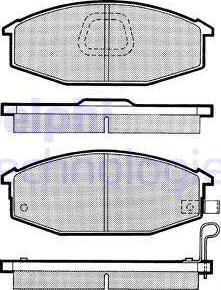 Delphi LP545 - Тормозные колодки, дисковые, комплект autosila-amz.com