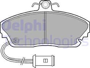 Delphi LP559 - Тормозные колодки, дисковые, комплект autosila-amz.com