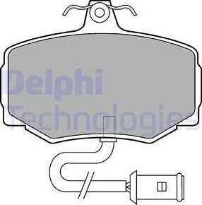 Delphi LP554 - Тормозные колодки, дисковые, комплект autosila-amz.com