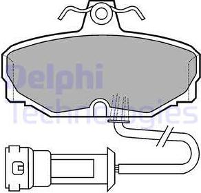 Delphi LP557 - Тормозные колодки, дисковые, комплект autosila-amz.com