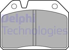 Delphi LP55 - Тормозные колодки, дисковые, комплект autosila-amz.com