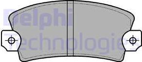 Delphi LP56 - Тормозные колодки, дисковые, комплект autosila-amz.com