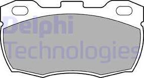 Delphi LP506 - Тормозные колодки, дисковые, комплект autosila-amz.com