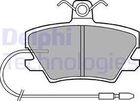 Delphi LP518 - Тормозные колодки, дисковые, комплект autosila-amz.com