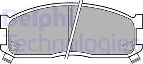 Delphi LP530 - Тормозные колодки, дисковые, комплект autosila-amz.com
