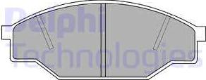 Delphi LP538 - Тормозные колодки, дисковые, комплект autosila-amz.com