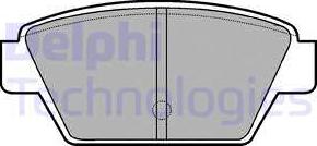 Delphi LP533 - Тормозные колодки, дисковые, комплект autosila-amz.com