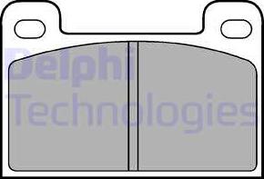 Delphi LP537 - Тормозные колодки, дисковые, комплект autosila-amz.com