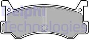 Delphi LP521 - Тормозные колодки, дисковые, комплект autosila-amz.com